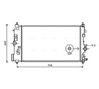OLA2591 AVA QUALITY COOLING Radiatore, Raffreddamento motore per OPEL,VAUXHALL