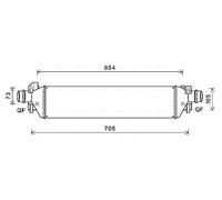 OLA4664 AVA QUALITY COOLING Intercooler per CHEVROLET,OPEL,VAUXHALL