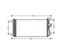 OLA5612D AVA QUALITY COOLING Condensatore, Climatizzatore per CHEVROLET,OPEL,VAU