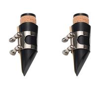 Oladfiop 2 X nero plastica B clarinetto piatto & clip tappo strumenti a fiato