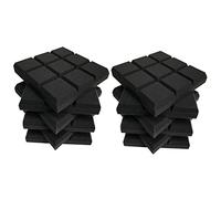 Oladfiop Confezione da 12 piastre in schiuma acustica, 30 x 30 x 5 cm, inclinate 9 blocchi di piastrelle, sonori cunei fonoassorbenti