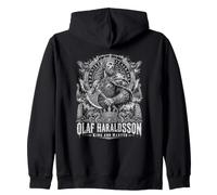 Olaf Haraldsson re e martire Vichingo norreno Felpa con Cappuccio