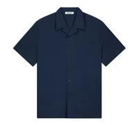 Olaf Hussein - Seersucker Camp Shirt - -Shirts -Uomo -Blu -M