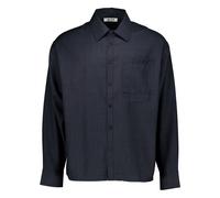 Olaf Hussein - Wool Blend Boxy LS Shirt - -Shirts -Uomo -Grigio -L