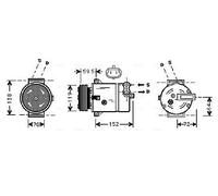 OLAK279 AVA QUALITY COOLING Compressore, Climatizzatore per CADILLAC,FIAT,OPEL,V