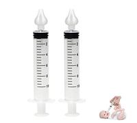 Olakin 2 pezzi 10ml Irrigatore Nasale per Bambini, Irrigatore Nasale Siringa con Punta di Aspirazione Nasale in Silicone Riutilizzabile, Risciacquo per Naso Portatile (Trasparente-1)