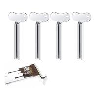 Olakin 4 Pezzi Spremi Tubetti Dentifricio, Strizzatubetti, Strizza Dentifricio, Spremitore per Tubi in Acciaio Inossidabile