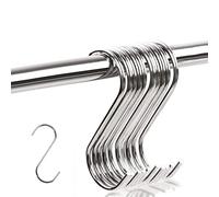 Olakin Ganci a S [10 Pezzi] Cucina in Acciaio Inox Appesi Ganci Attaccapanni Forma di S Multifunzionale per Bagno Camera da Letto Ufficio Ganci per Utensili Cucina(5.5 * 4cm)
