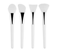 Olakin Pennello Maschera Silicone [4 Pezzi], Professionale Raschiatori Cosmetici Silicone Senza Peli, Maschera Strumento di Bellezza Morbido Pennelli per Maschera Occhi DIY, Cura Pelle