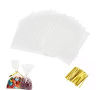 Olakin Sacchetti Trasparenti Per Caramelle[ 100 Pezzi ], 15 X 25 Cm Per Avvolgere Biscotti Dolciumi Per Torte Al Cioccolato