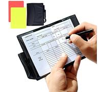 Olakin Set di Carta Arbitro, Calcio Cartellini Rosso e Giallo con 5 Pz Taccuino Arbitro, Accessori per Matite, per Allenatori, Arbitri, Insegnanti
