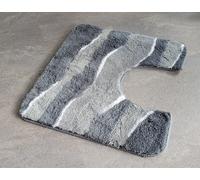 Olanda Antracite Tappeto Wc Con Scollatura 55x50cm. Altezza Pavimento: