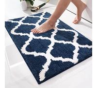 OLANLY Tappeto da bagno di lusso, tappeto da bagno in microfibra, morbido e assorbente, tappeto da bagno shaggy antiscivolo, lavabile in lavatrice, tappetino da bagno per pavimento del bagno, vasca e