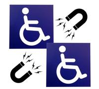 Olanmarp Targa magnetica per auto per sedia a rotelle, pellicola magnetica per il trasporto di persone con disabilità, fino a 190 km/h, elevata aderenza, resistente ai raggi UV e alle intemperie (blu