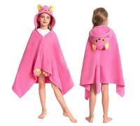 OLAOLA Asciugamano da Bagno con Cappuccio per Bambini, Morbidi Asciugamani da Spiaggia in Microfibra per Nuotare, Poncho da Bagno per Bambini e Bambine Dai 3 ai 12 Anni (Gatto)