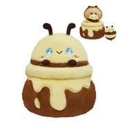 OLAOLA Cuscino Peluche Ape Carina, Morbido Animale da Miele, 30cm Peluche con 2 Api Piccole per Bambini e Adulti