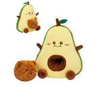 OLAOLA Peluche Avocado con Orsetto Nascosto, 30 cm Morbido Giocattolo Regalo per Bambini e Adulti