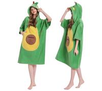 OLAOLA Surf Poncho per Adulti, Asciugamano da Bagno con Cappuccio e Tasca, Morbido Cambio Accappatoio Spiaggia, Asciugatura Rapida Asciugamani Poncho per Donne e Uomini (Avocado)