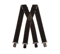 Olata Bretelle da Uomo a X, Robuste in Tessuto Spesso, 50 mm | Bretelle a X da 50 mm robuste con clip robuste, incrocio in pelle; regolabili per lavoro o abiti eleganti.
