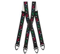 Olata Bretelle Unisex a X, da Sci Moschettoni in Plastica, Multicolore