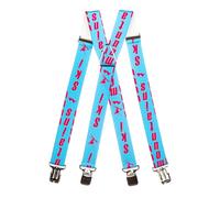 Olata Bretelle Unisex a X, Sci, Blu/Rosa (Regolabile Centro)