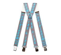 Olata Bretelle Unisex a X, Sci, Grigio/Blu (Regolabile Centro)