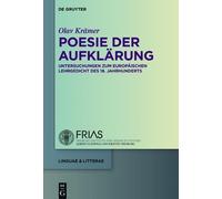 Olav Krämer Poesie der Aufklärung (Copertina rigida) linguae & litterae