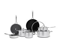 Olav® Set da cucina in rame, materiale a 5 strati, adatto per induzione e lavastoviglie, set di pentole e padelle antiaderenti, creato in Germania, senza PFOA (Grand Set, Rivestito - Maniglia)