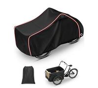 OlaVeg Copri Bici Cargo Copertura per Bicicletta Cargo Telo Copri Bicicletta da Esterno con Strisce Riflettenti 420D Oxford Protezione UV per Bici da Carico a 3 Ruote 258 x 105 x 125cm