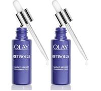 OLAY Siero Viso Notte Retinol 24, Idratante e Antirughe, con Retinolo e Vitamina B3, per una Pelle Liscia e Luminosa per 24 Ore, 40ml (Confezione da 2)
