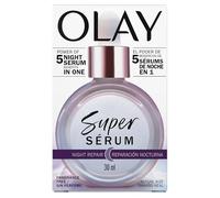 Olay Super Siero Riparazione Notturna Idratante 5 Vantaggi in 1, 30 ml. Con Provitamina B5, Nacinamide, Acido Lattico, Glicerina e Peptidi