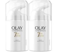 Olay Total Effects 7 In 1 Idratante Notte Con VItamina B3, Antiossidanti E Pro-Vitamina B5, 7 Benefici In 1 Unico Prodotto, Per Una Pelle Rassodata Ogni Mattina, 50 ml (Confezione da 2)