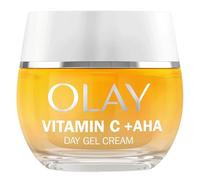 Olay Vitamina C Gel Crema de Día Hidratante Facial, Cuidado de la Piel con Ácido Láctico (AHA), Niacinamida al 99% de Pureza y Vitamina E. Unifica, Hidratante. No Graso, No Pegajoso. 50 ml