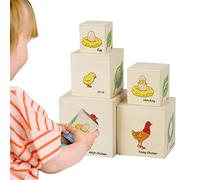 OLCANA Puzzle del Ciclo di Vita,Life Cycle Kit Giocattolo Blocchi di Legno | Ciclo di Crescita per Piante Pianeti Animali, Educazione Apprendimento Fase di Crescita Modello Biologia Scienza