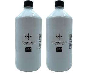 Olcelli Farmaceutici Clorexisan Clorexidina 0,20% Collutorio Liquido con Sapore rinfrescante flacone 1000ml (Confezione da 2)