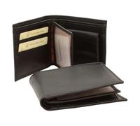 Old Angler Portafoglio Bifold in Pelle Nero | Made in Italy | Schermatura RFID | Design Classico con 6 Scomparti per Carte, Una Tasca Porta Monete e Una Tasca per Banconote