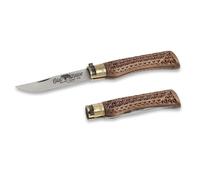 OLD BEAR® ACCIAIO INOX, MANICO IN NOCE INTAGLIATO L 9307/21_LNI
