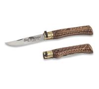 OLD BEAR® ACCIAIO INOX, MANICO IN NOCE INTAGLIATO XL 9307/23_LNI
