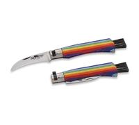 OLD BEAR® MUSHROOM - ACCIAIO INOX, MANICO LAMINATO ARCOBALENO M 9387/19_MAK