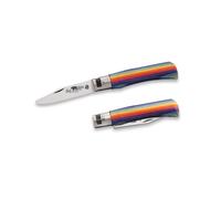 OLD BEAR® YOUNG - ACCIAIO INOX, MANICO LAMINATO ARCOBALENO S 9357/17_MAK