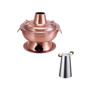 Old Beijing Copper Hot Pot, Beijing Charcoal Copper Hot Pot - 31,5 cm grande stile mongolo adatto alle famiglie, ideale per riunioni di 4-6 persone e cene all'aperto