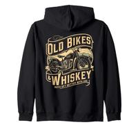 Old Bikes & Whyskey Classic Moto e Whisky Amante Felpa con Cappuccio
