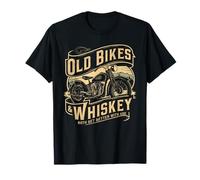 Old Bikes & Whyskey Classic Moto e Whisky Amante Maglietta