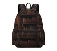 Old Bookshelf Candle carino zaino da viaggio leggero zaino casual borsa per computer portatile per uomo donna stampa grafica