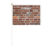 Old Brick Wall - Bandiere da sventolare a mano, confezione da 6 e 10 bandiere, per sfilate, feste, bar, compleanni