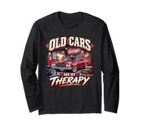Old Cars Are My Therapy Classic Muscle Car Garage Maglia a Manica