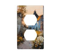 Old Country Europeo Cottages Village Outlet Cover Interruttore Luce Copertura Decorativa 1 Gang Piastra da Parete per Cucina Camera Bagno Dimensioni 7x11.4cm