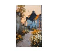 Old Country Europeo Cottages Village Single Toggle Blank Wall Plate Light Switch Cover Decorativo 1 Gang per Cucina Camera Bagno Dimensioni 11,4 x 7 cm