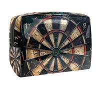 Old Dart Board - Trousse per cosmetici, da donna, per articoli da toeletta da viaggio, grande, in PVC, con cerniera, Multi, 18.5x7.5x13cm/7.3x3x5.1in, Beauty case