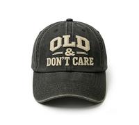 "Old & Don't Care", cappello classico da papà regolabile, in cotone, berretto da baseball retrò, divertente cappello da camionista regolabile per uomo donna nero